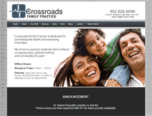 Tablet Screenshot of crossroadsfamilypractice.ca